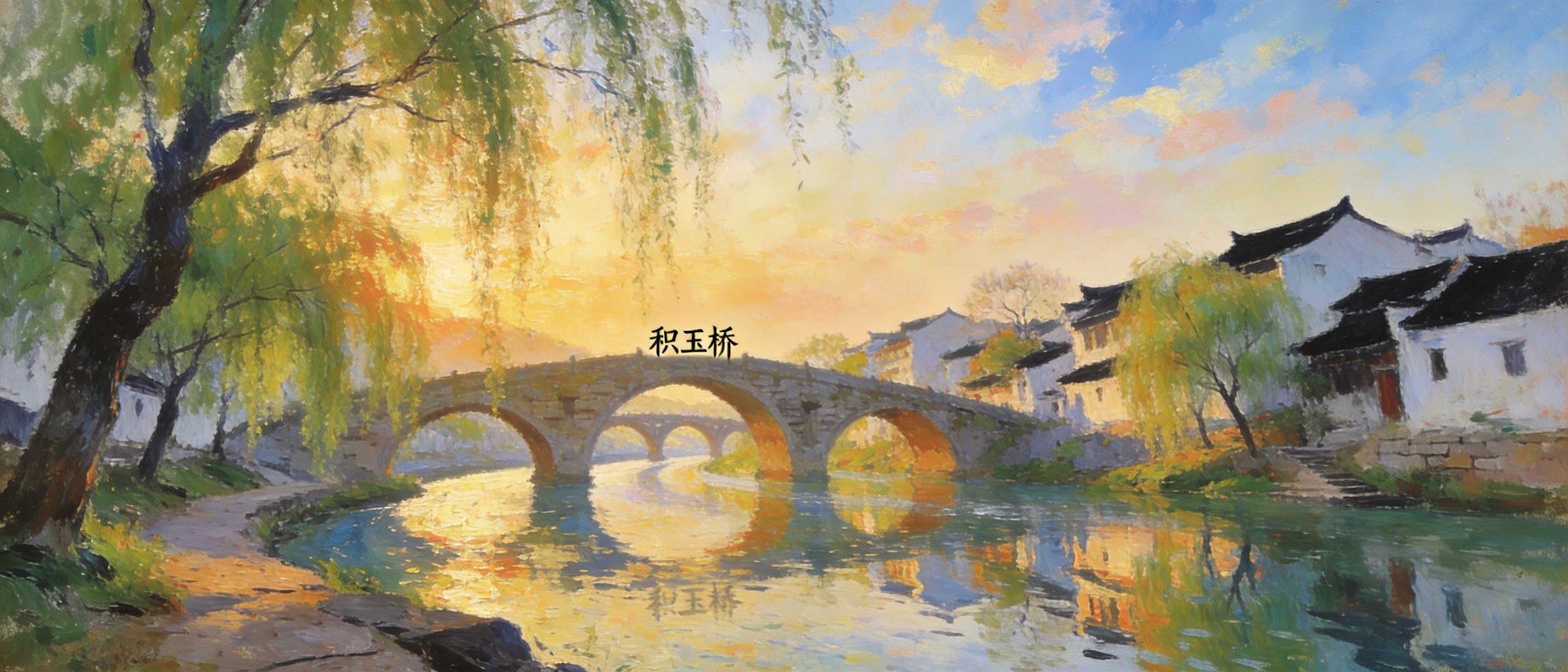 襄河古桥春水