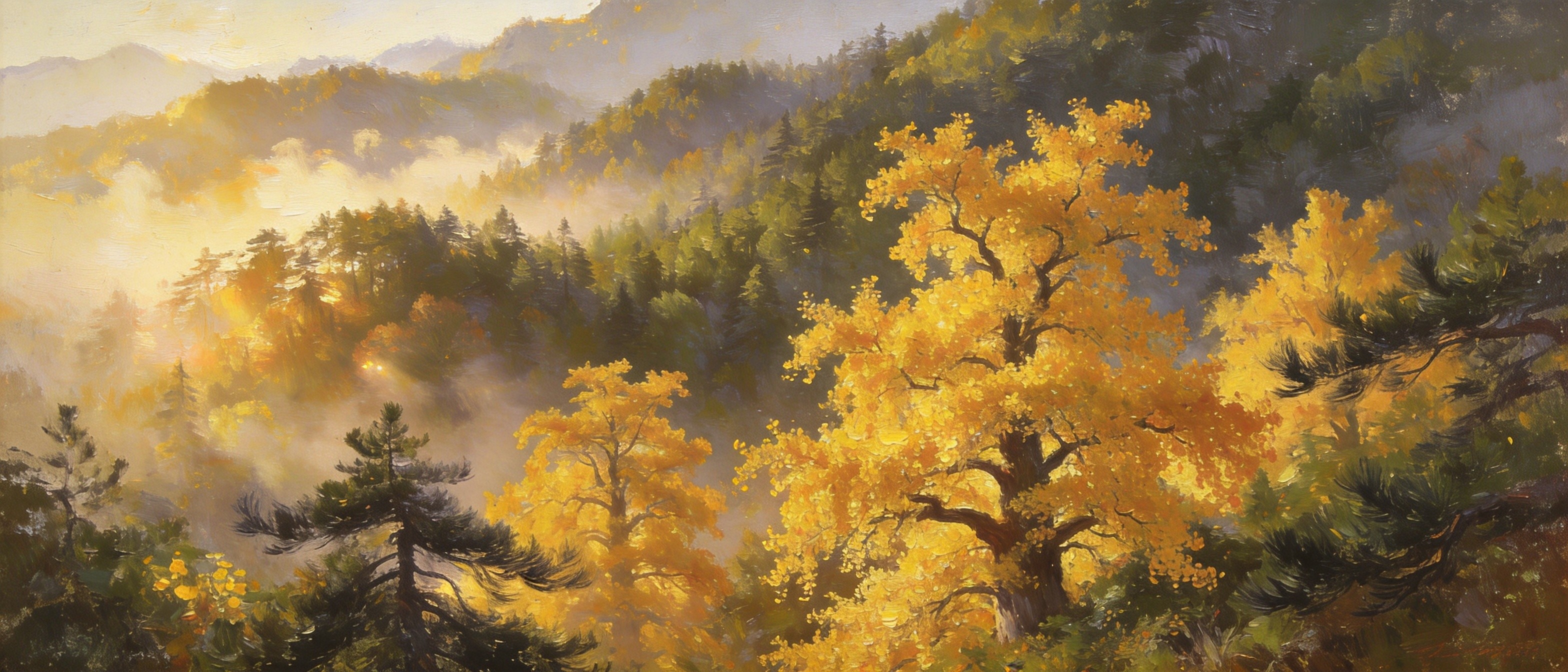 黄柏山林海晨雾