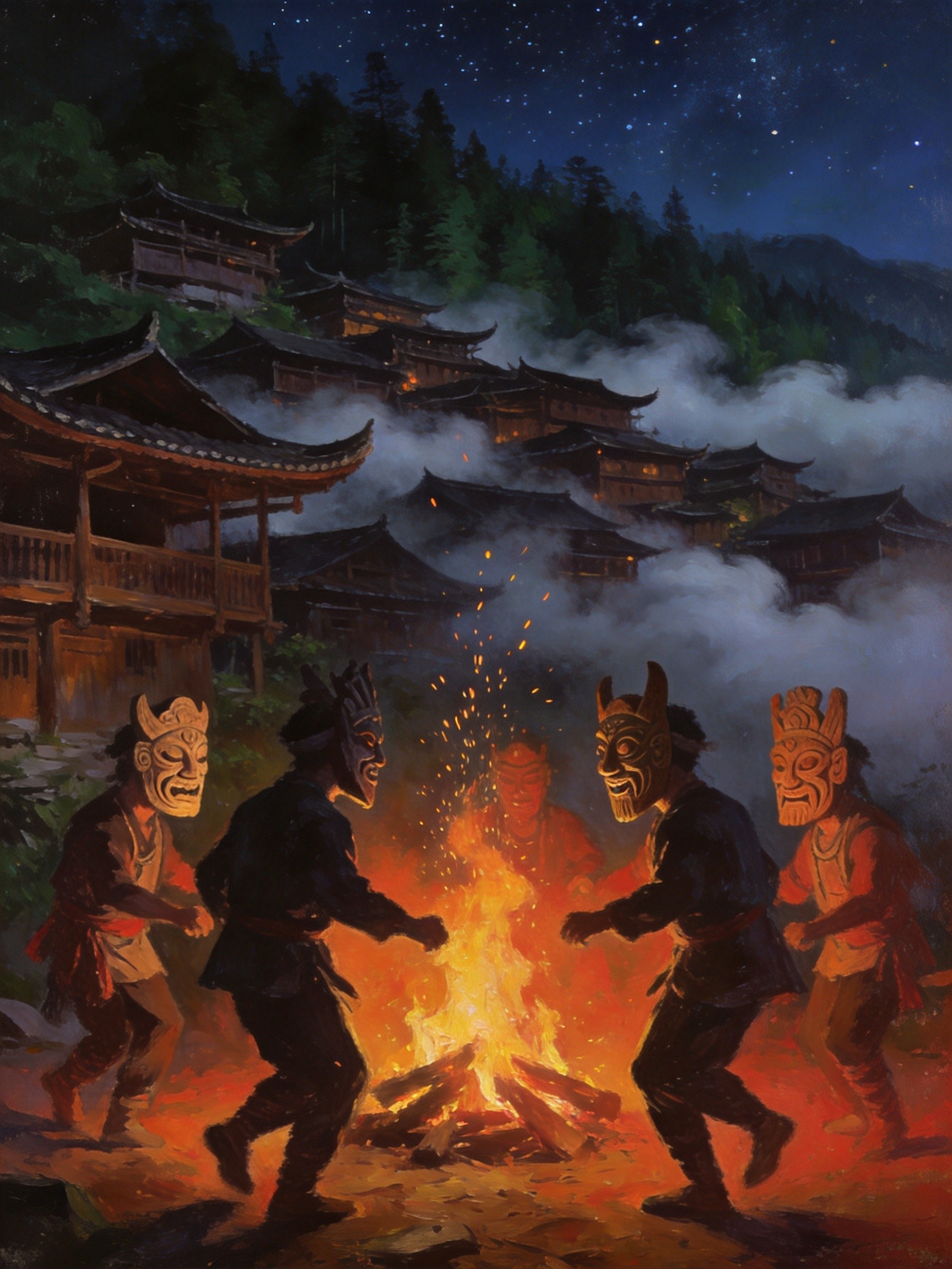 黄桑深处的宁静竹林