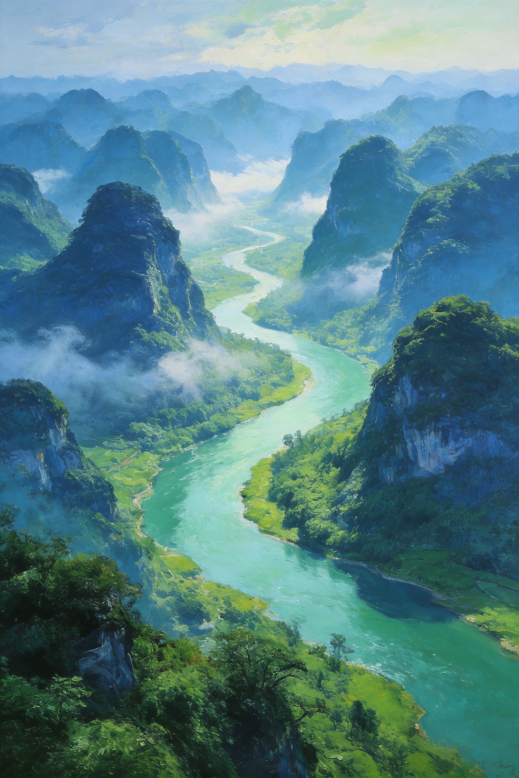 樟江碧水·翡翠色调