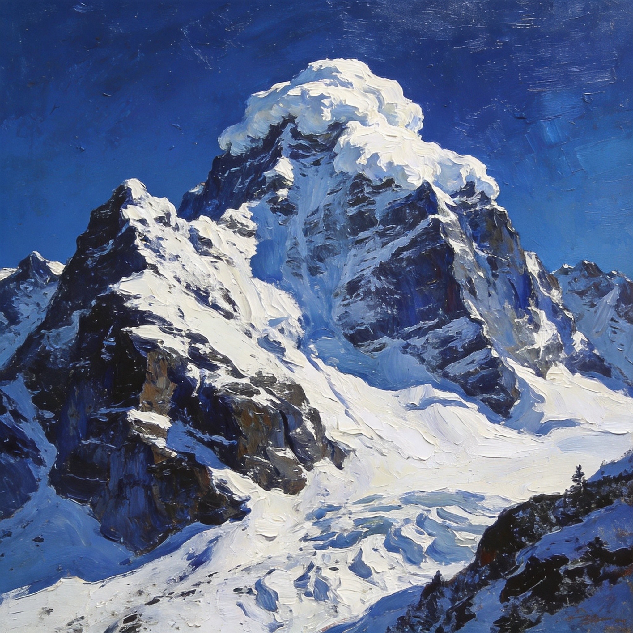 轿子雪山头戴雪冠，四月杜鹃烧到崖畔