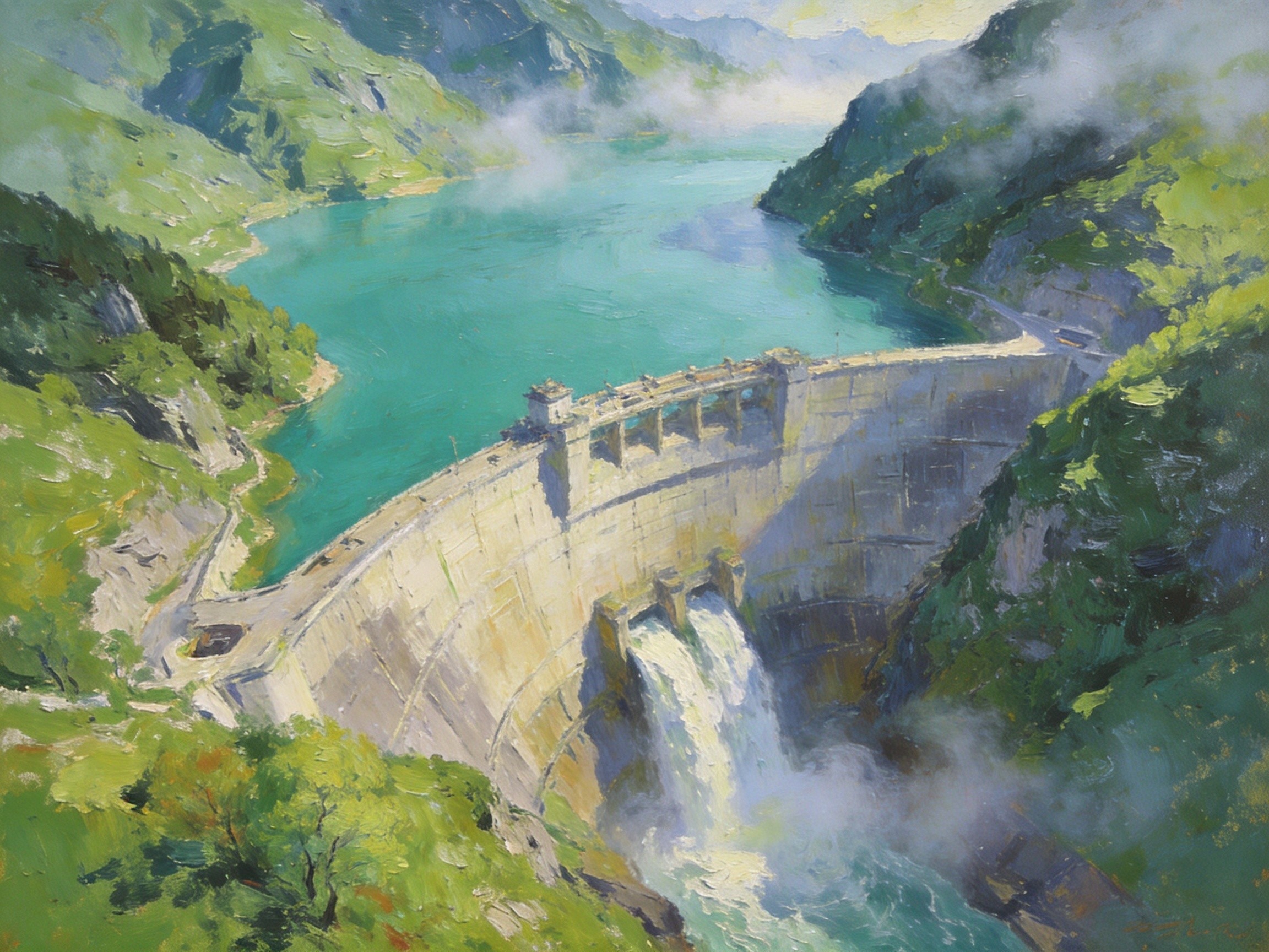 水库大坝锁苍龙