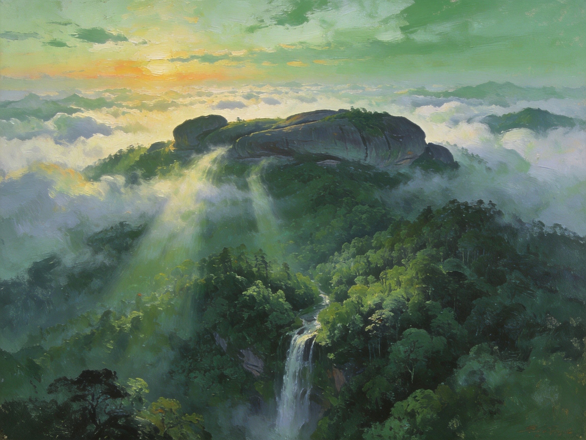 观音山云海晨雾