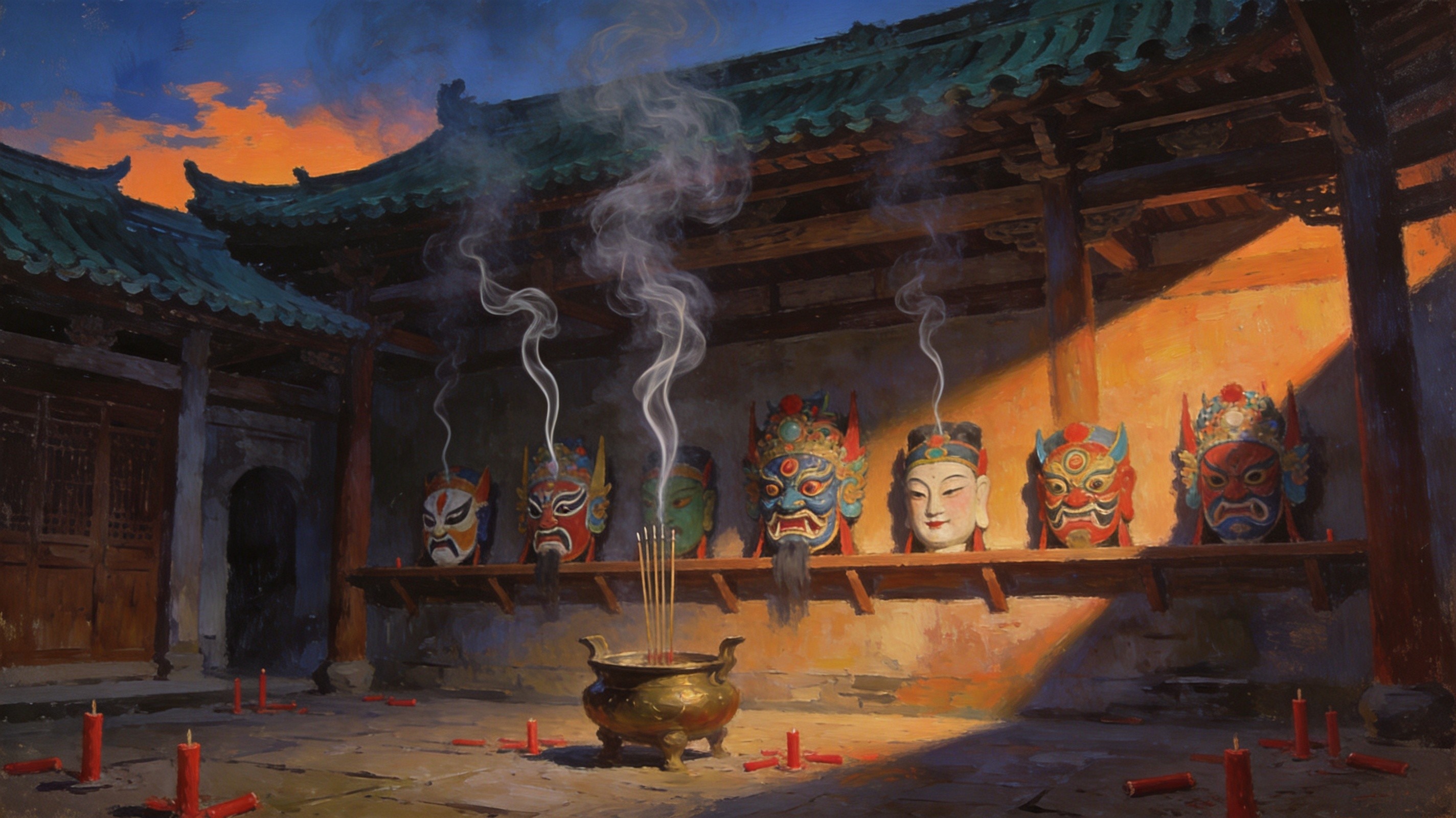 孟戏祠堂祭祀演出