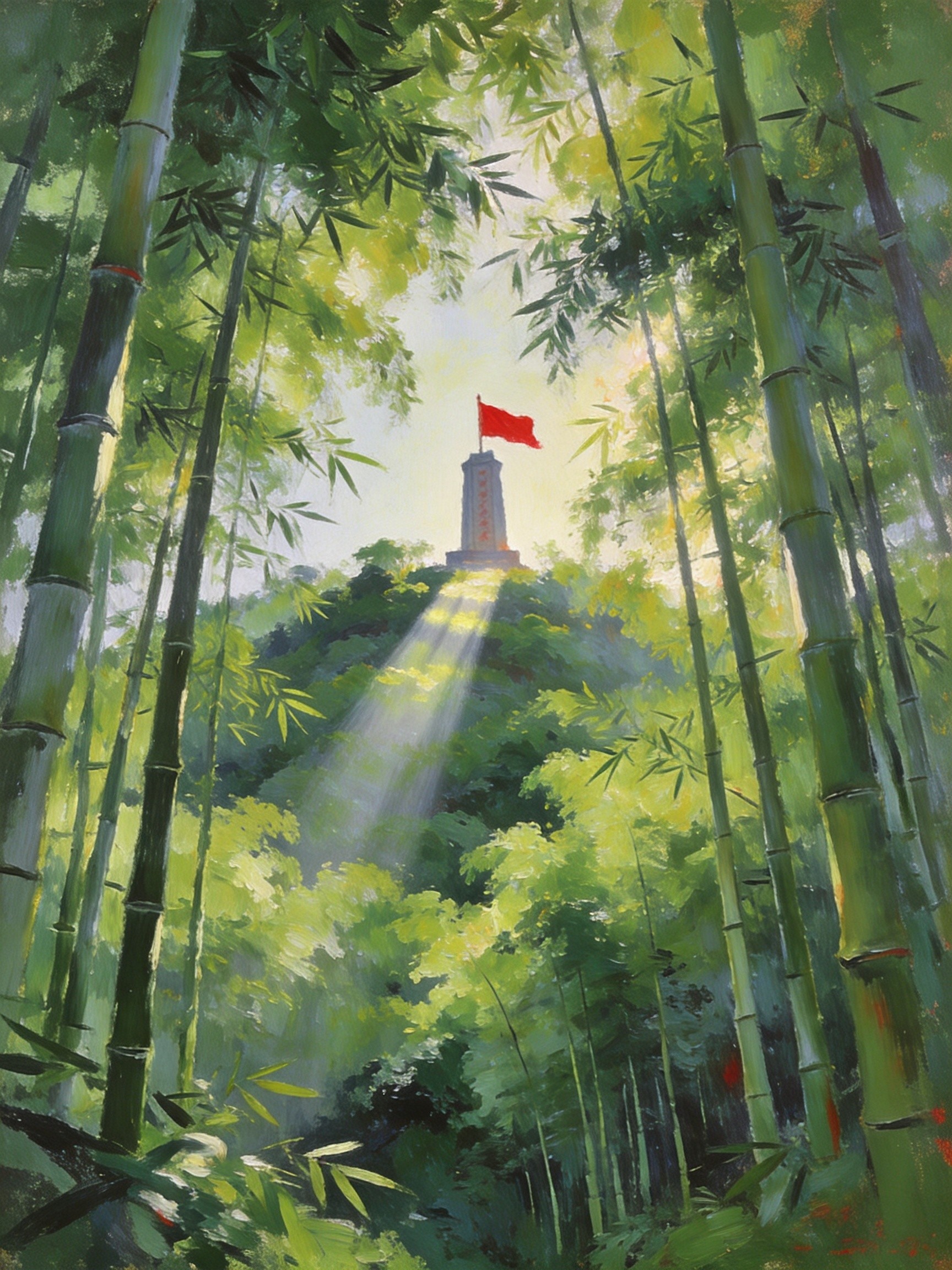 母瑞山革命纪念园翠竹