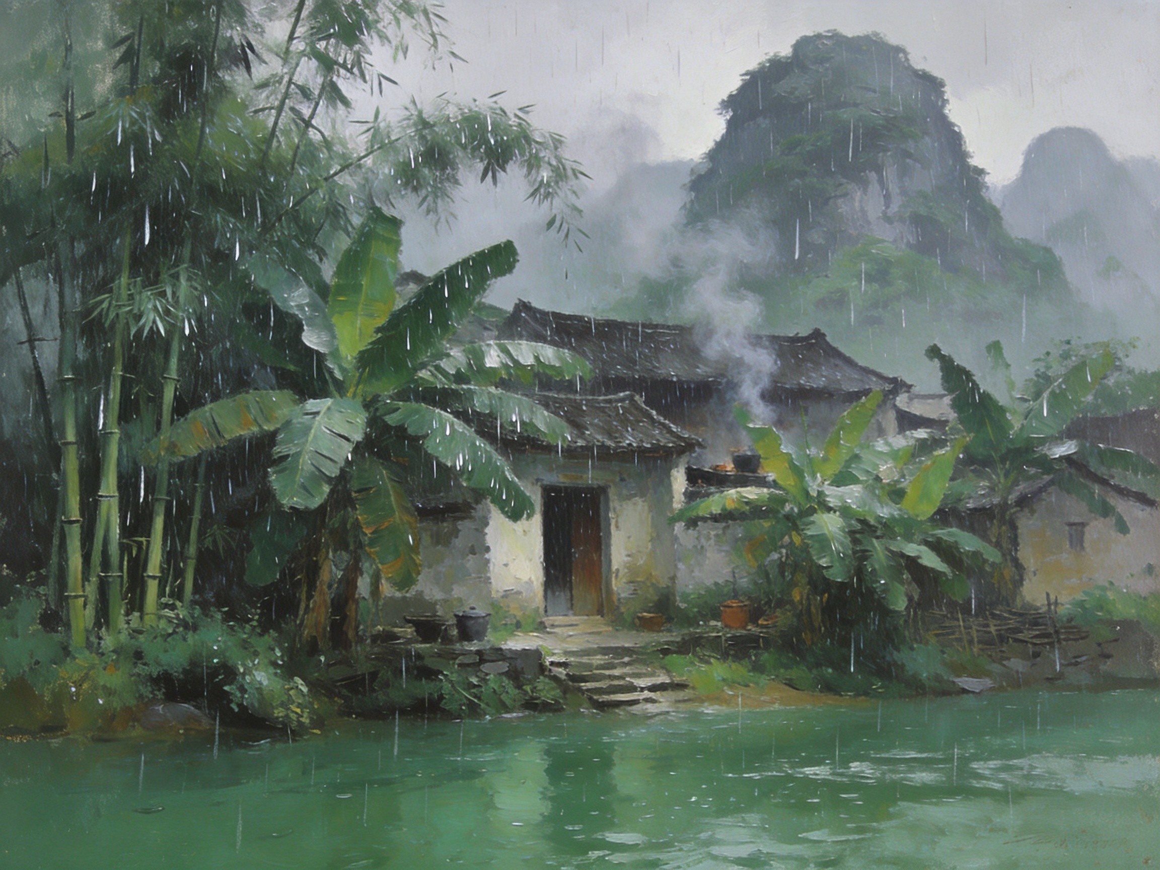 漠阳江畔的幽居意境