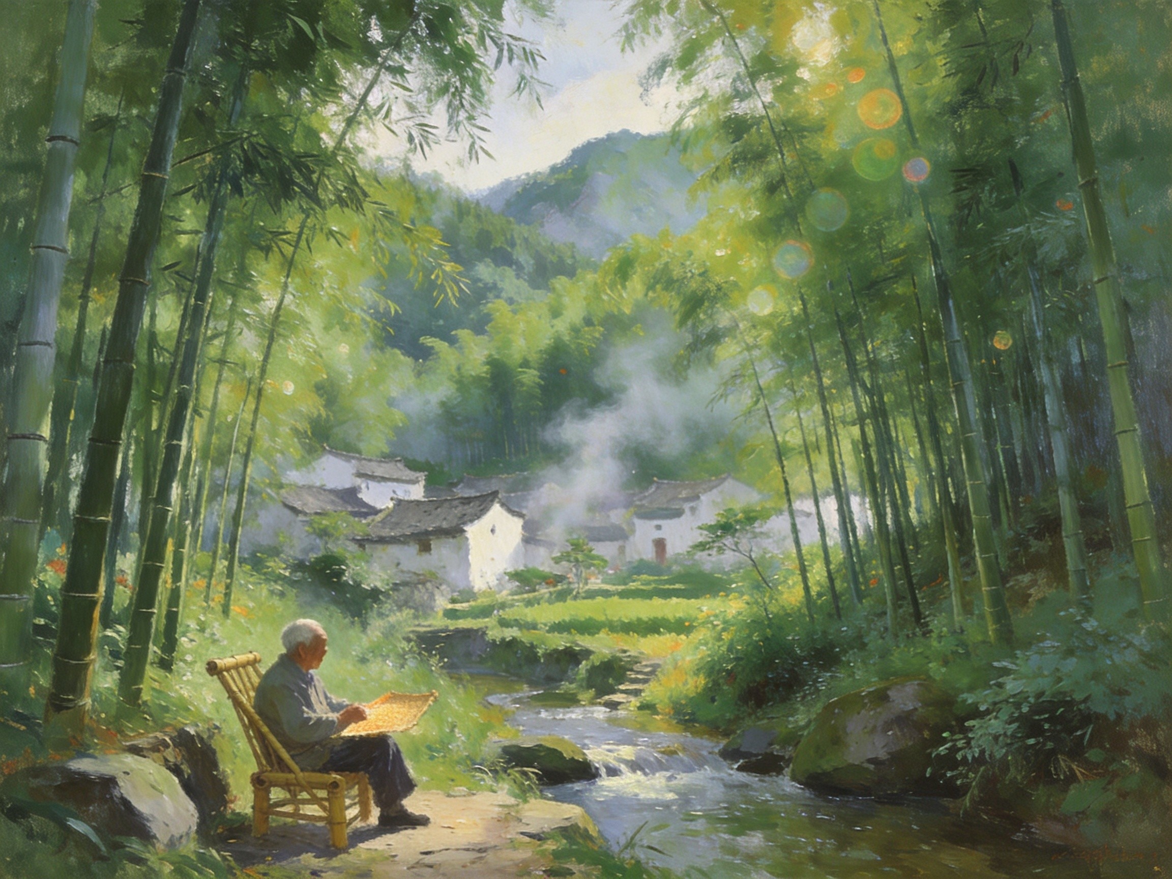 翠岭竹海，烟岚如茶