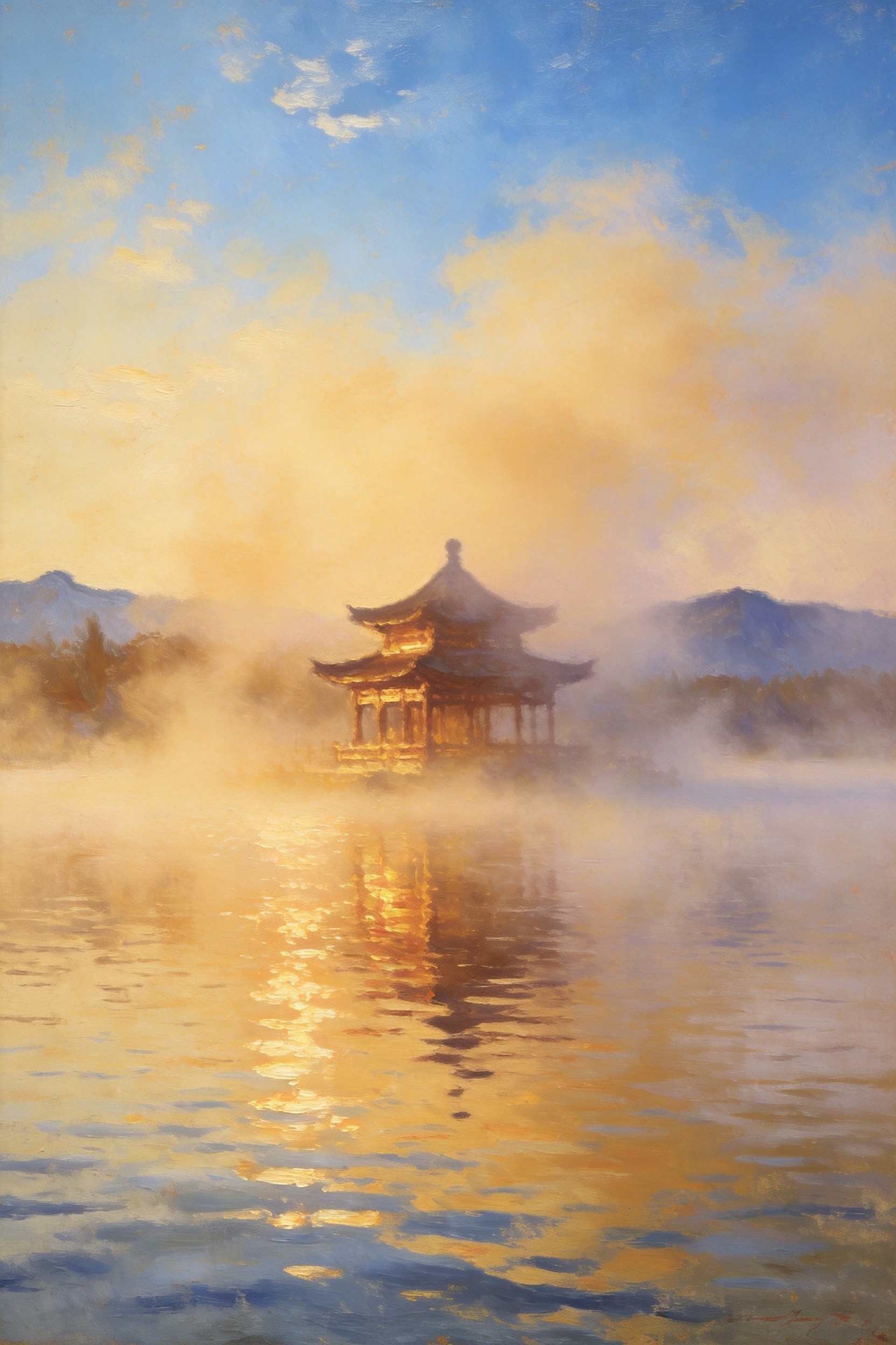 南湖倒影·天光云影共徘徊