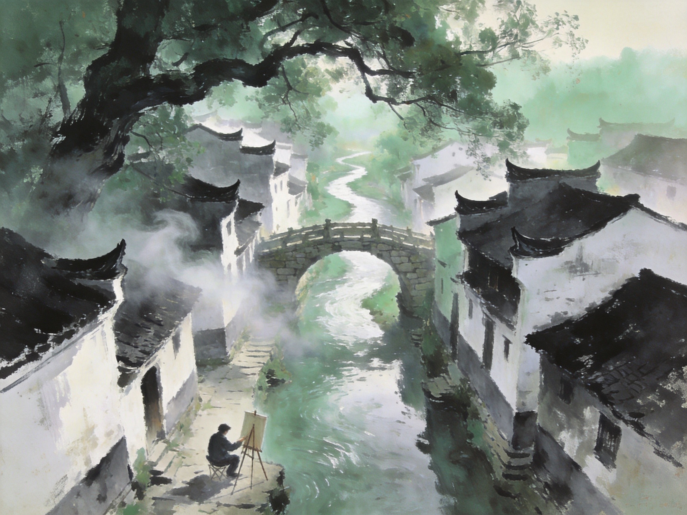查济古村三溪穿户