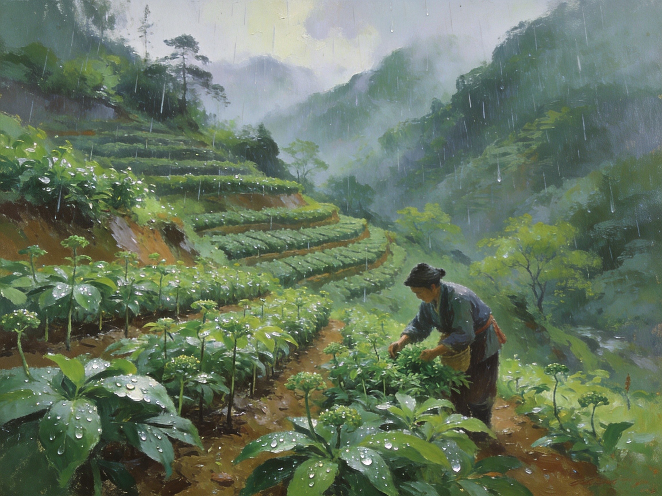 林下种药绿意盎然