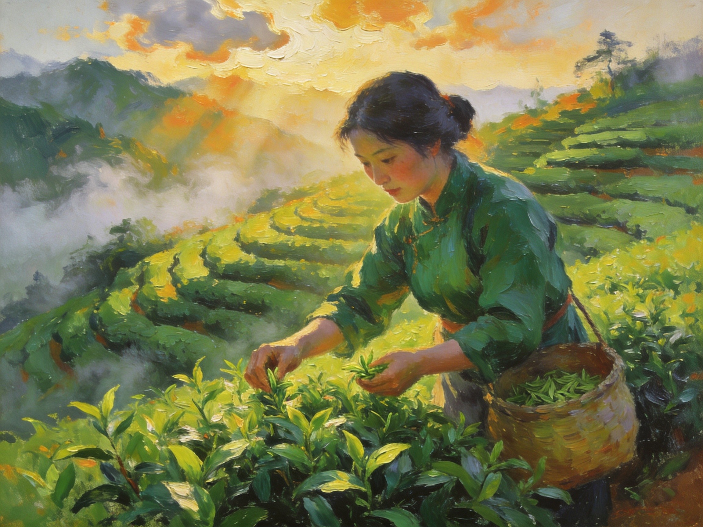 高山茶园采茶