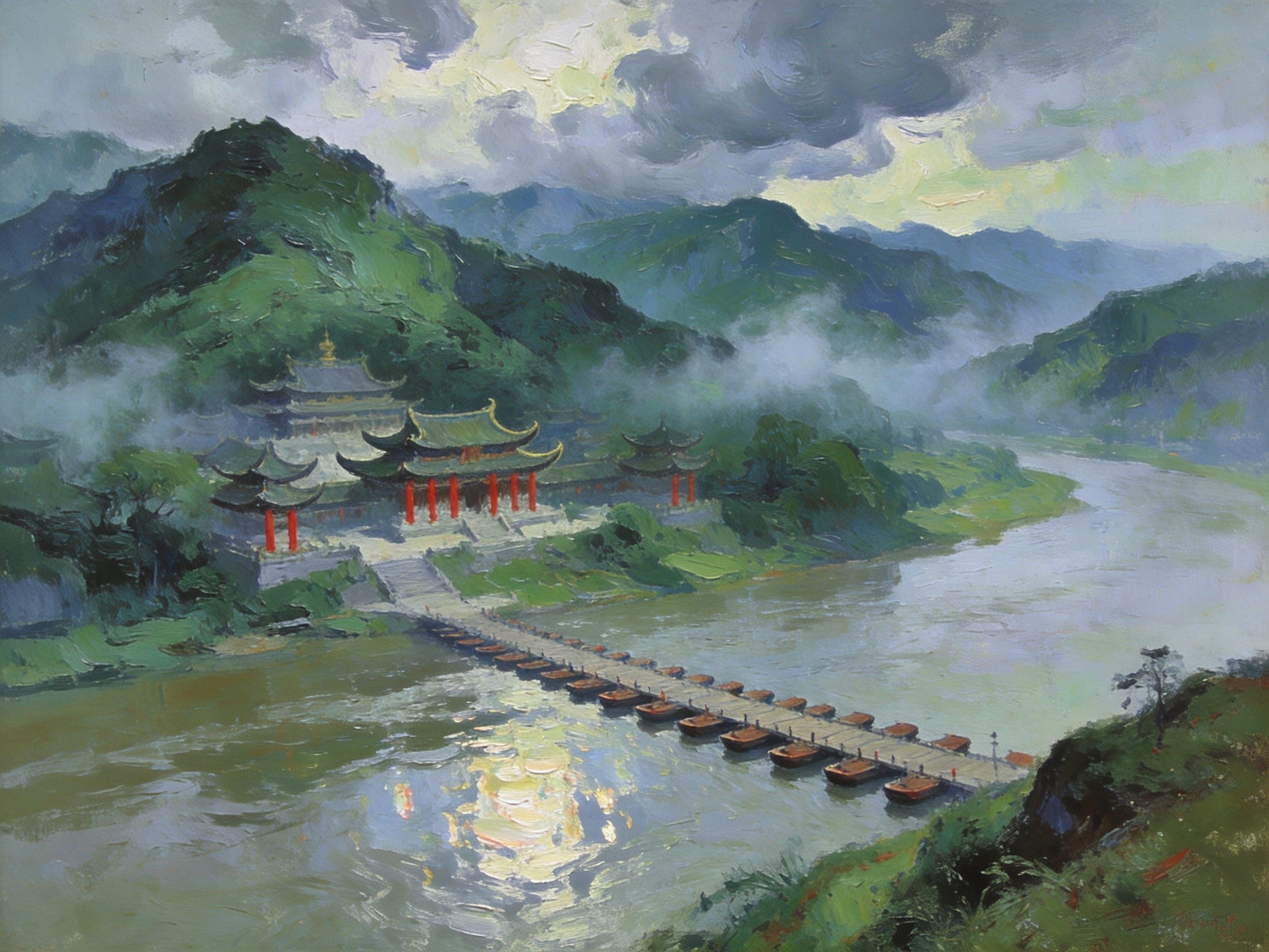 佛堂古镇与双林寺