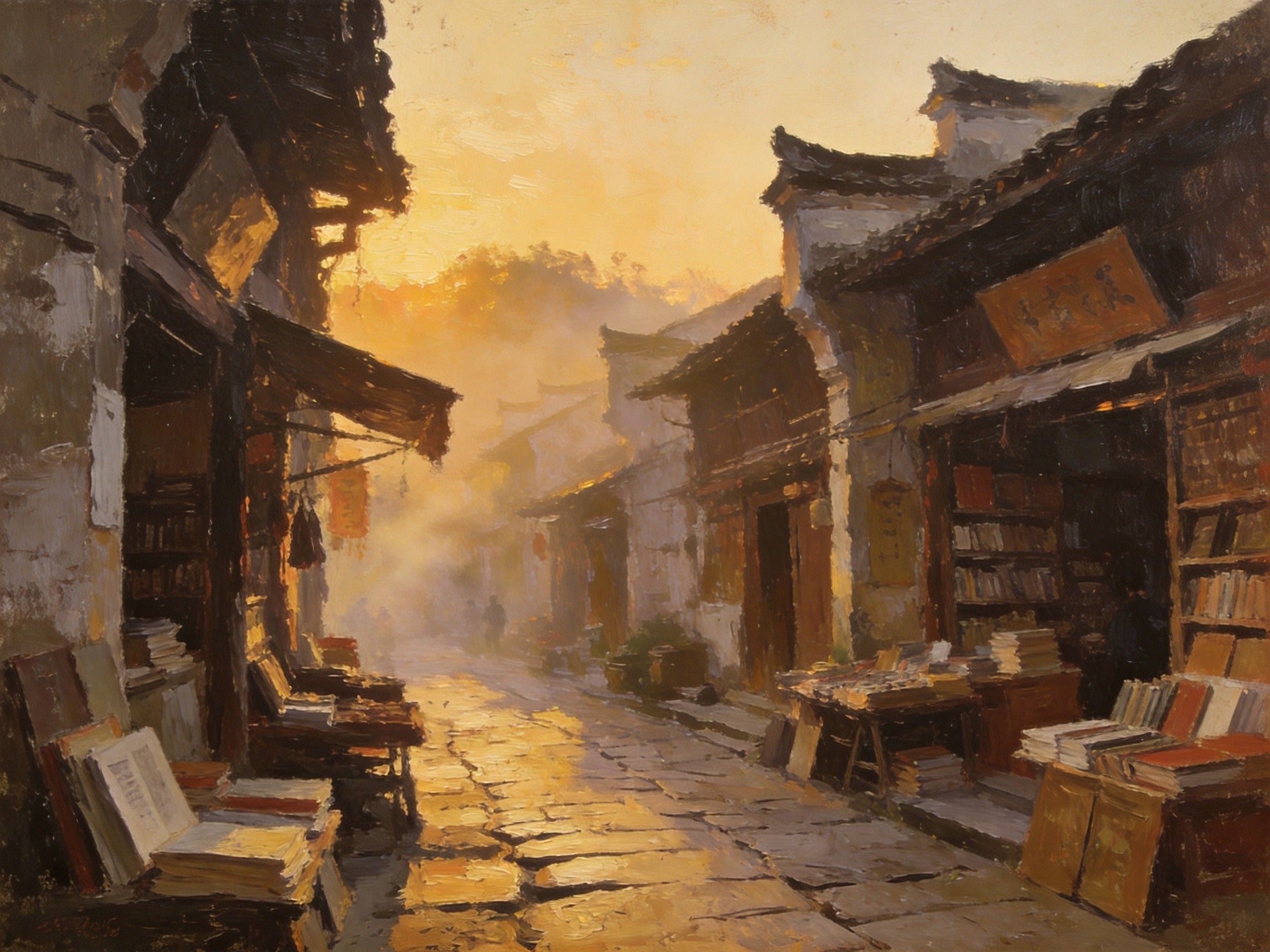 浒湾书铺街晨景