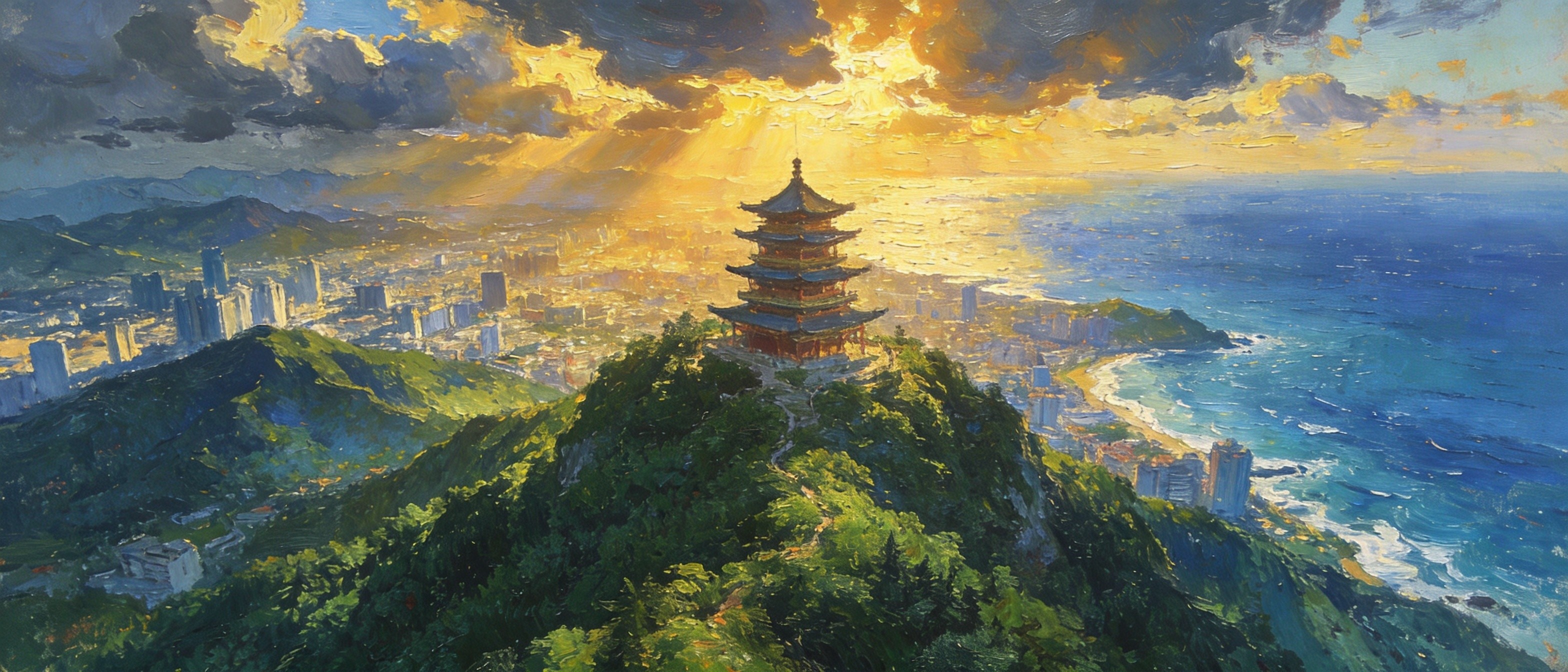 白云阁上·瞰全城