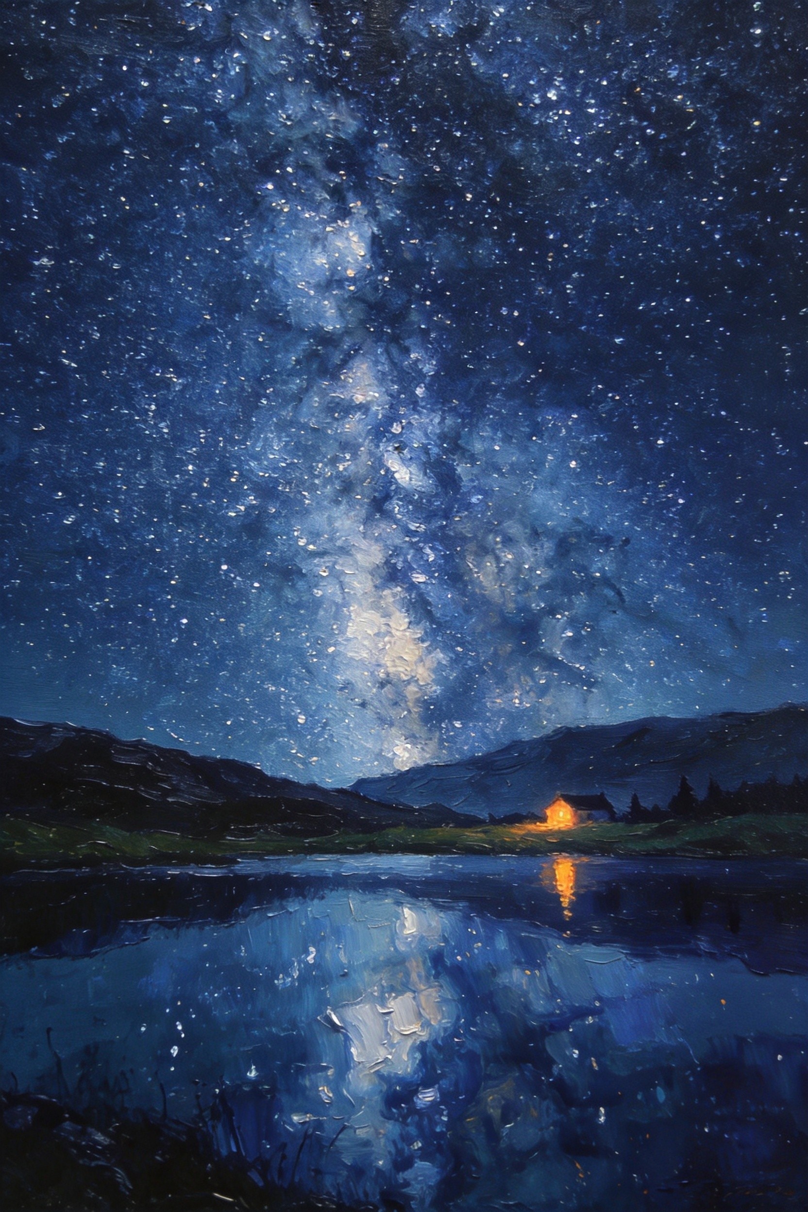 星空湖畔宁静致远