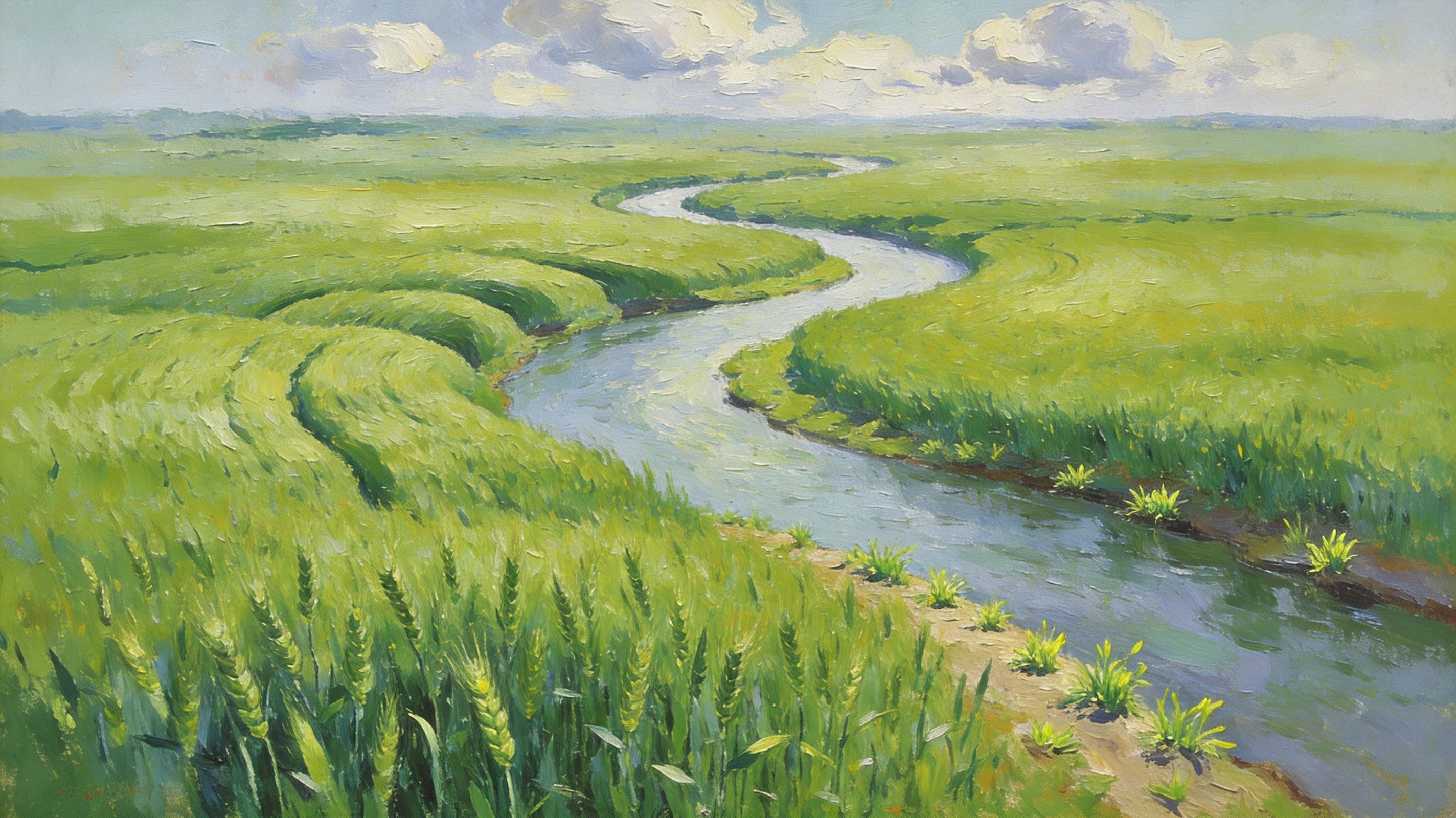 涡河两岸麦田