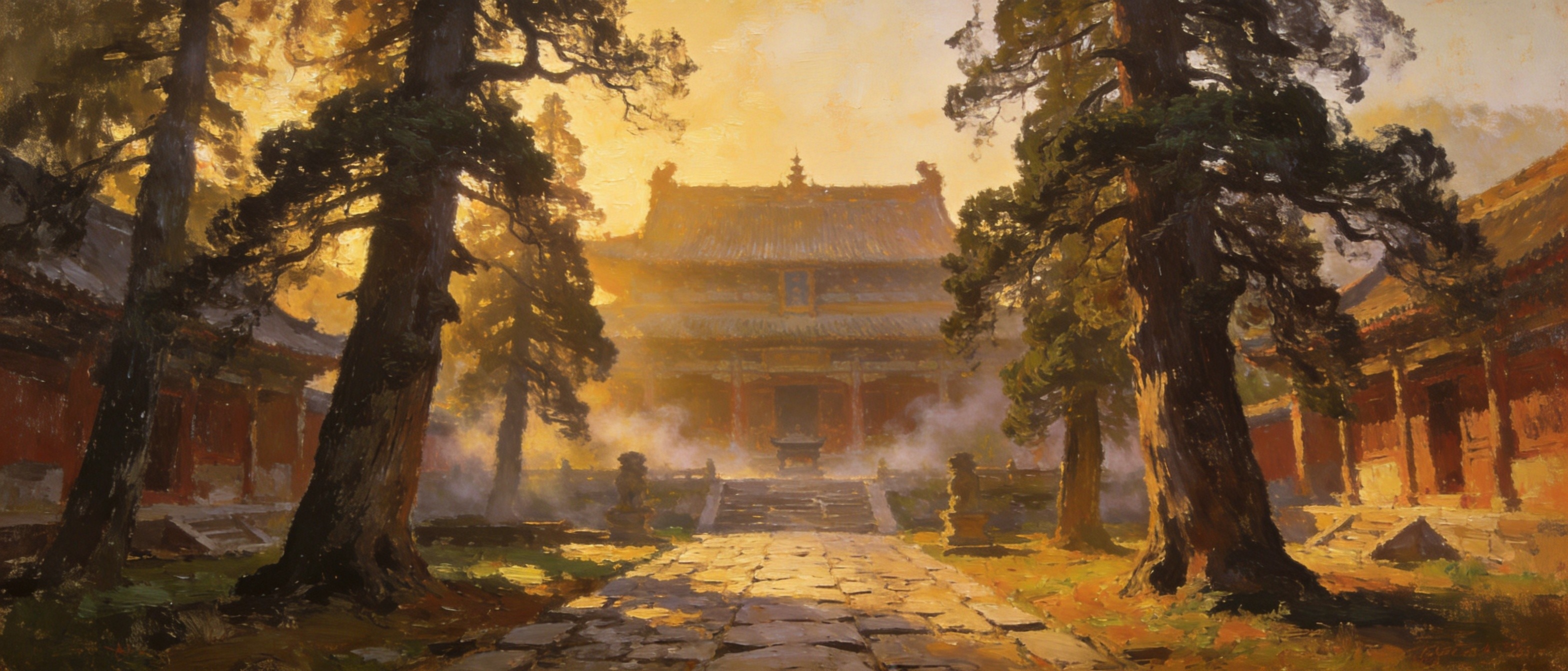 比干庙古柏苍翠