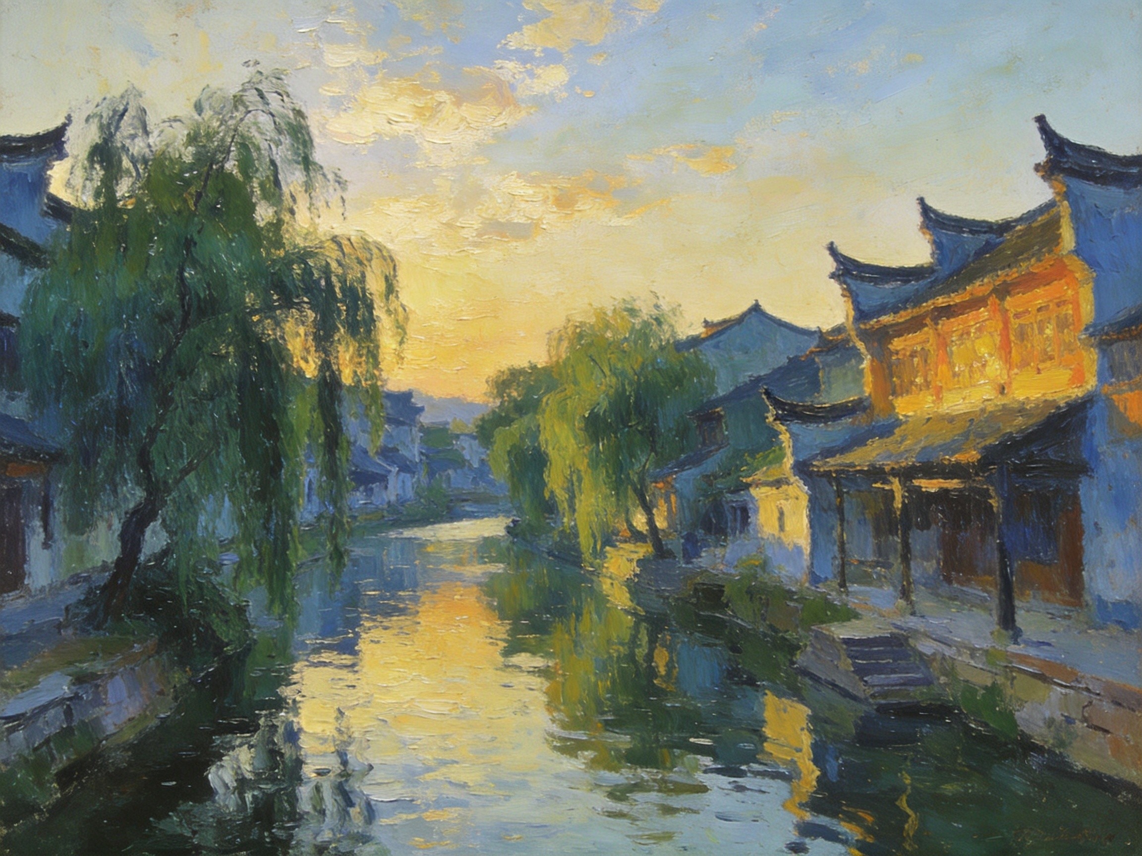 浠河缓流小城