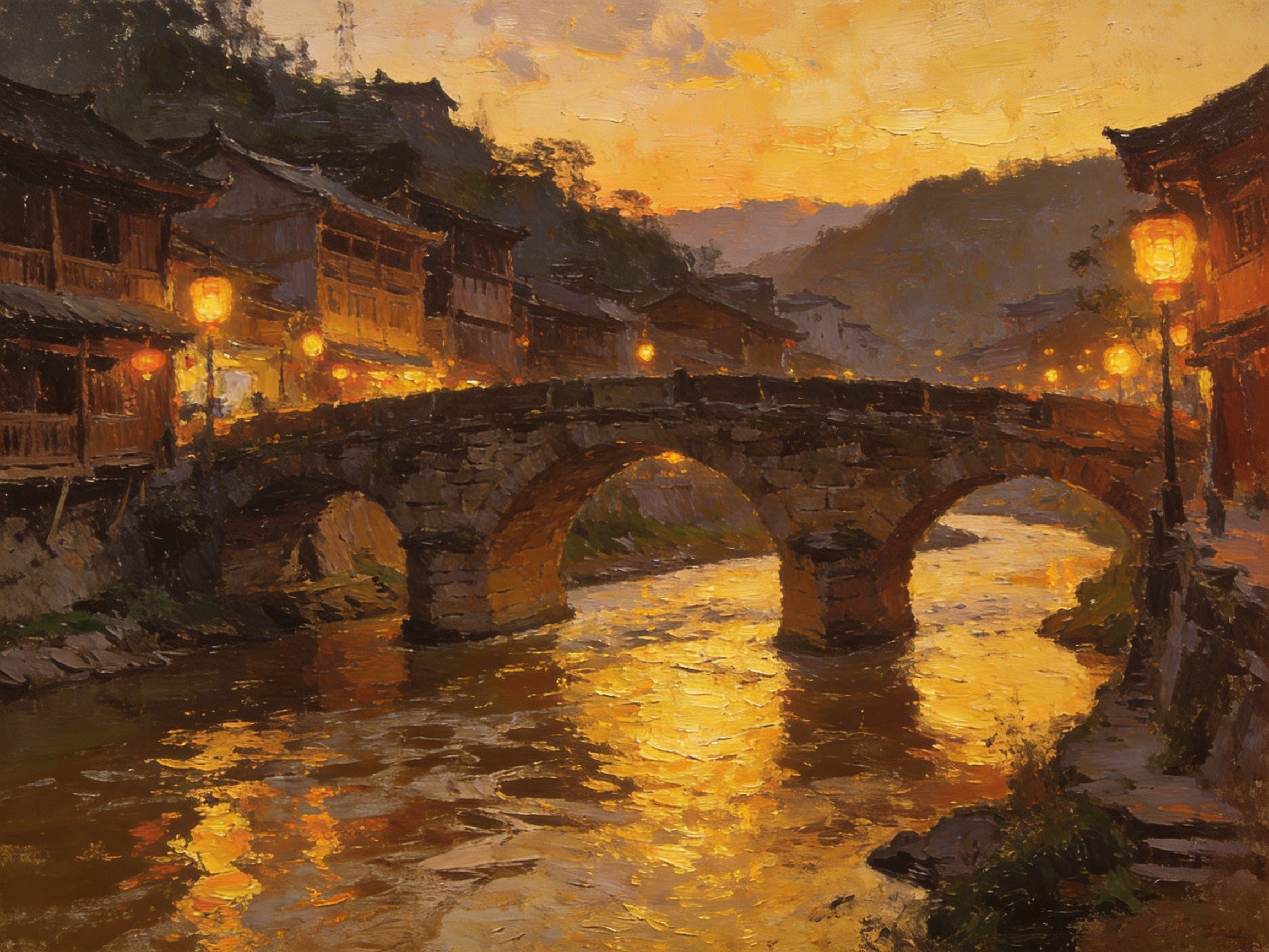 画稿溪深桫椤眠