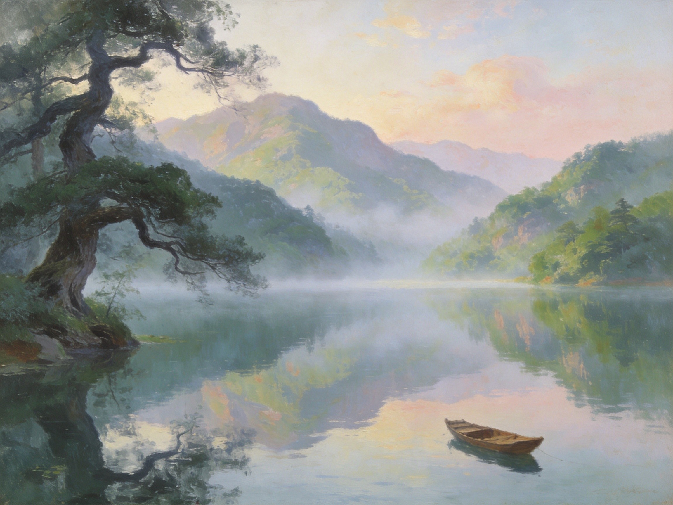 沃洲湖山水