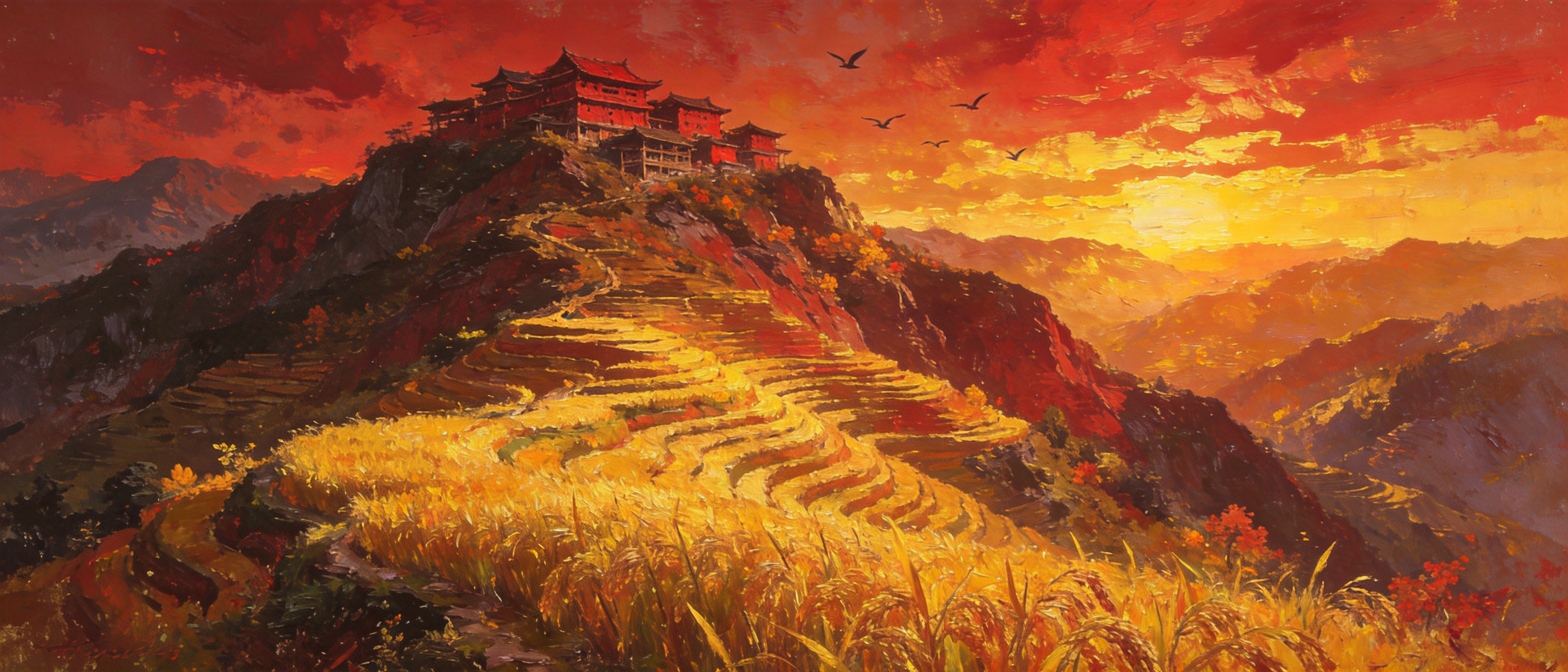 金坑梯田·金秋铺金
