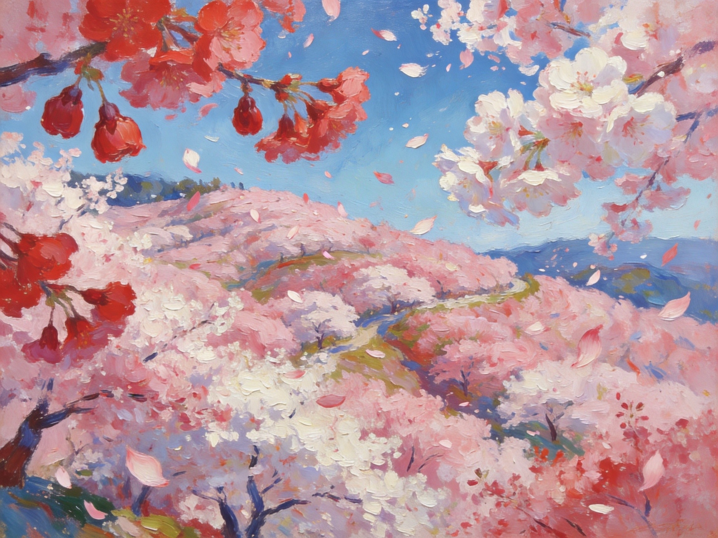 樱花峪万株花海