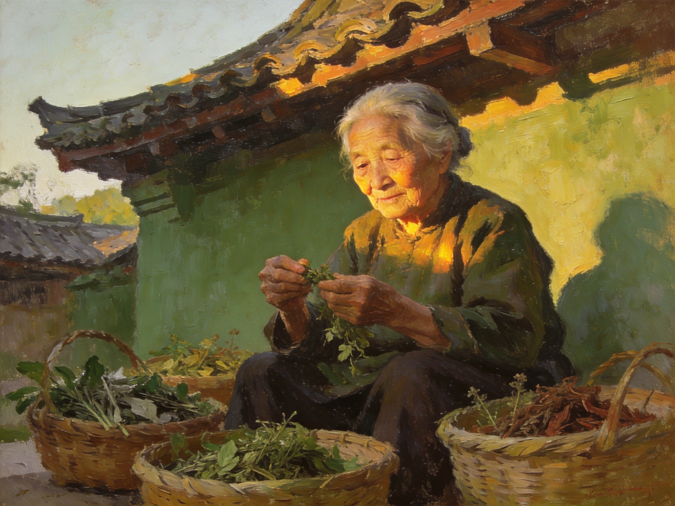 蕲春老媪檐前数药名
