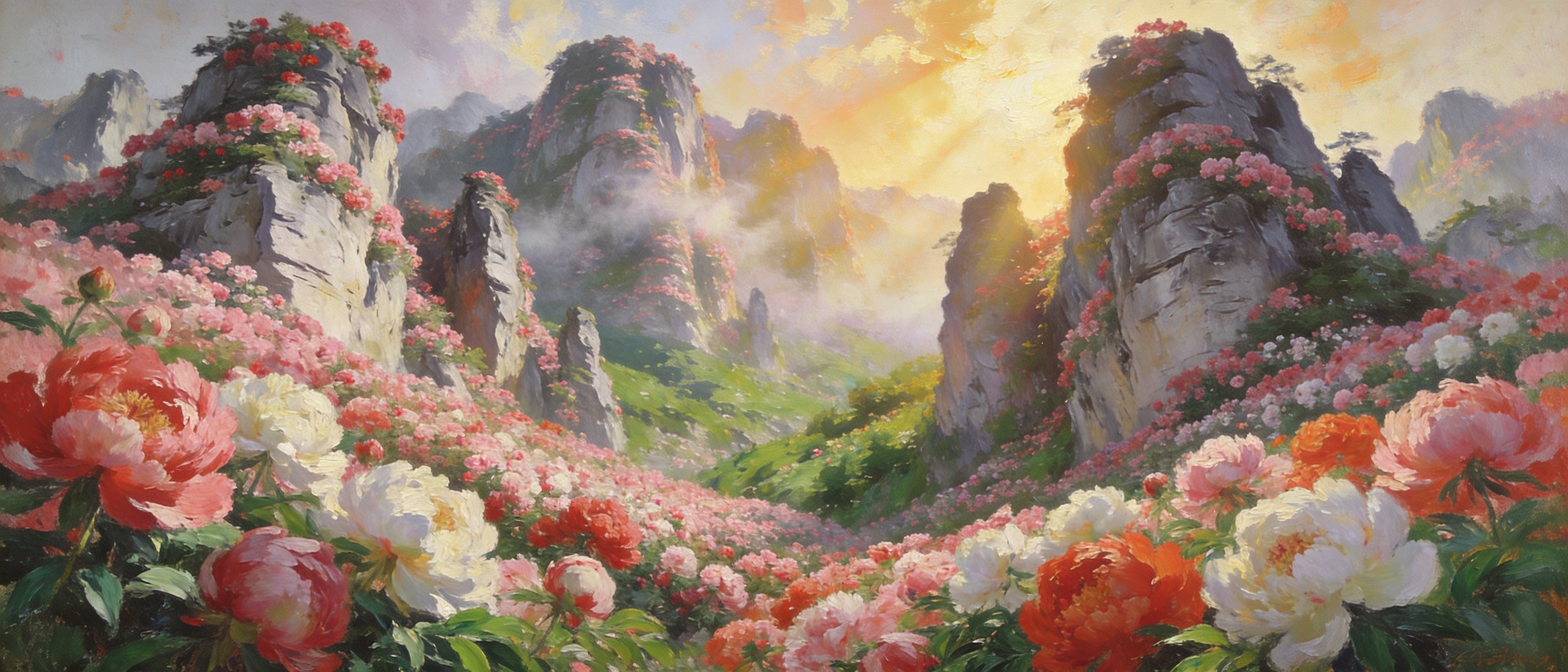 丫山万亩凤丹花海