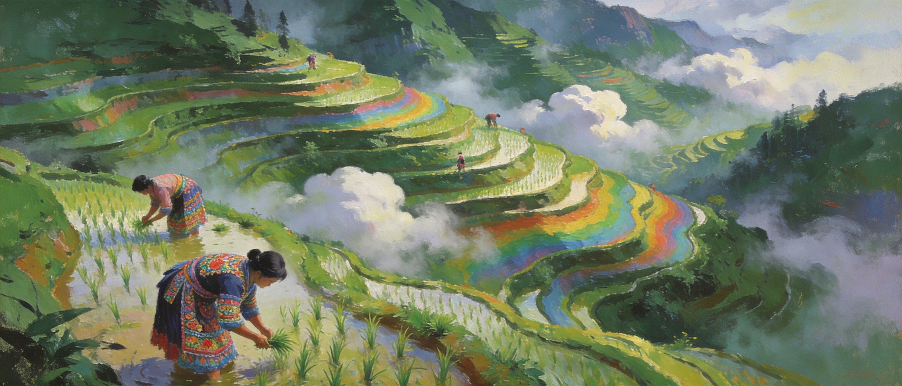 思蒙沅水荡舟与丹霞碧水