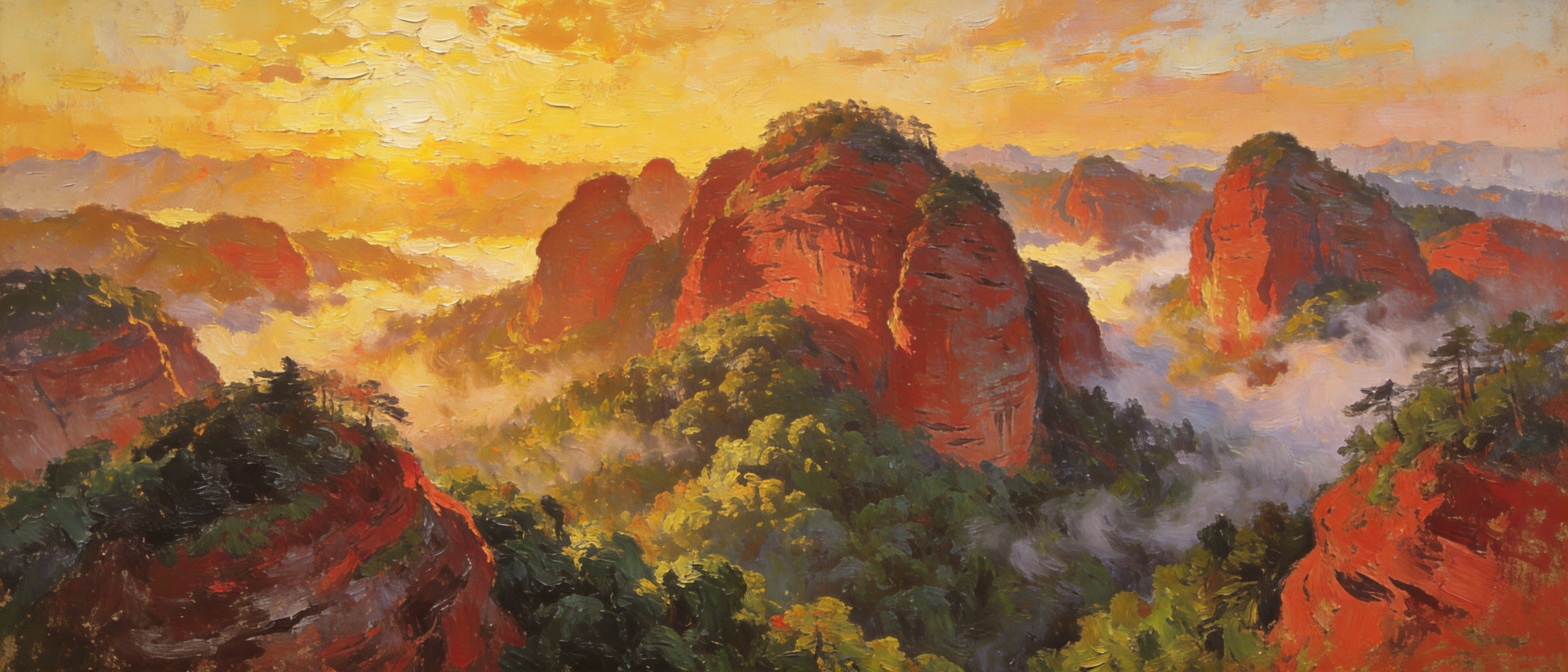 龙虎山丹霞全景