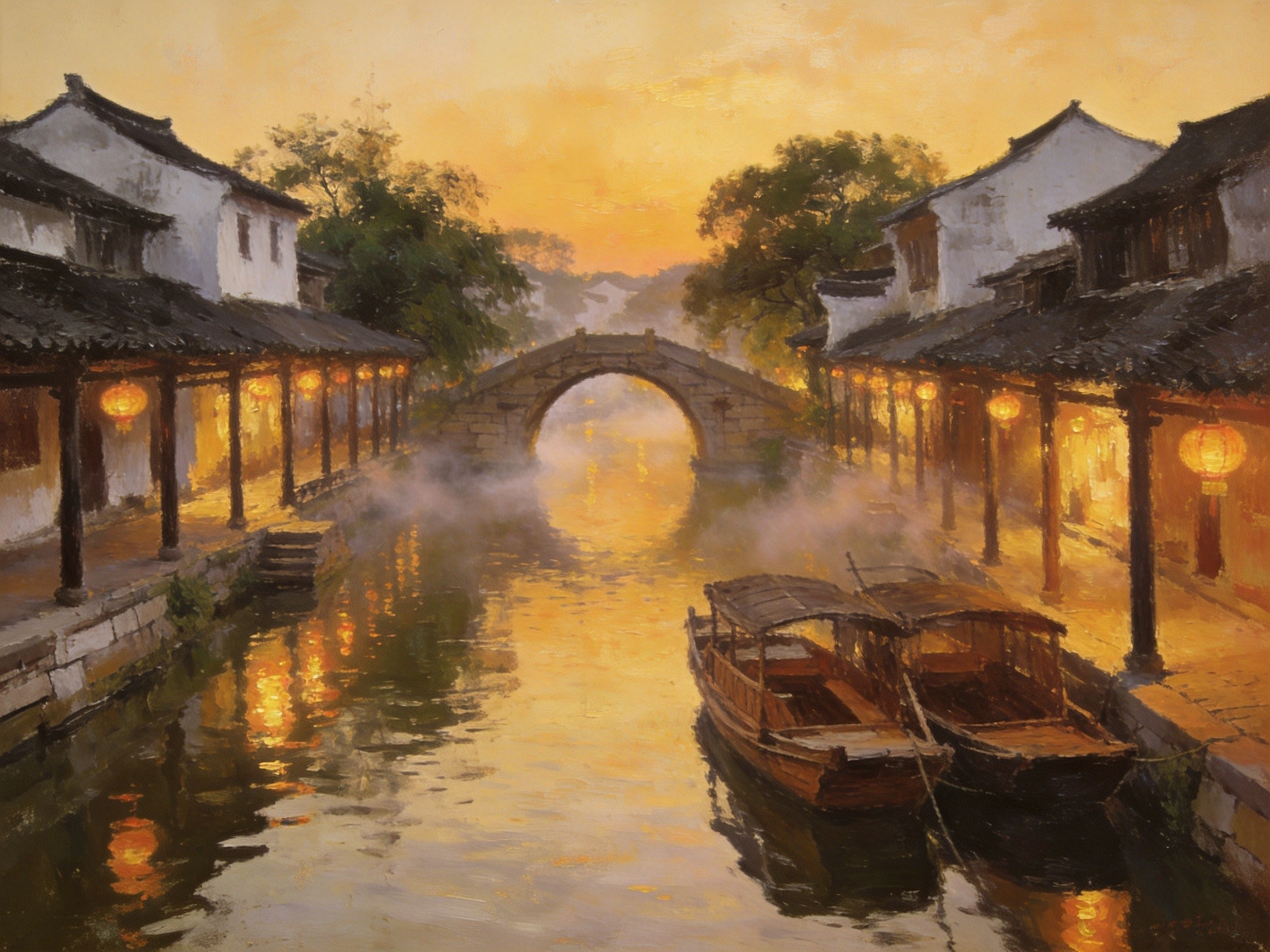 汾湖浩渺连天碧