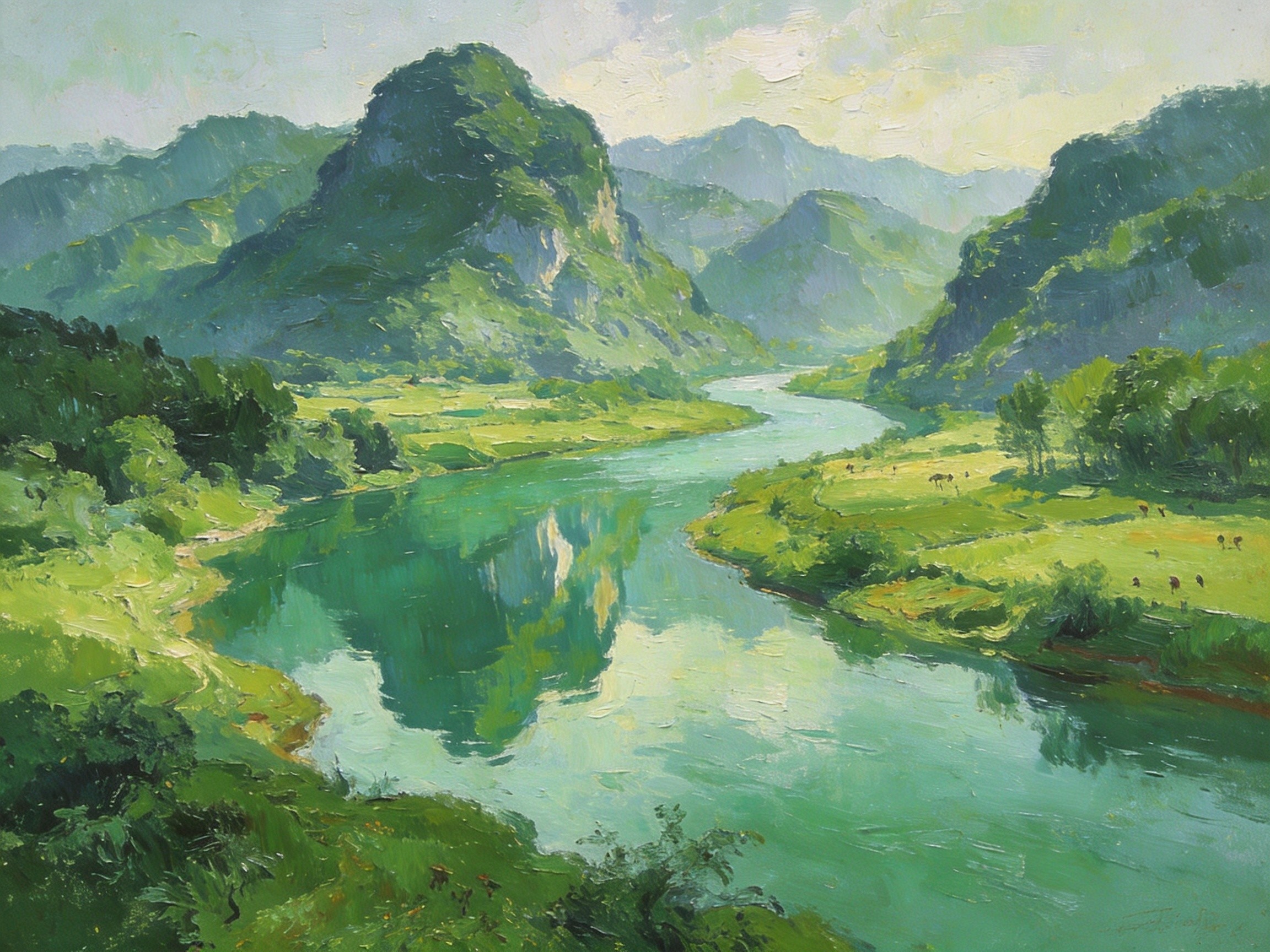 洎水绕城的生态美景