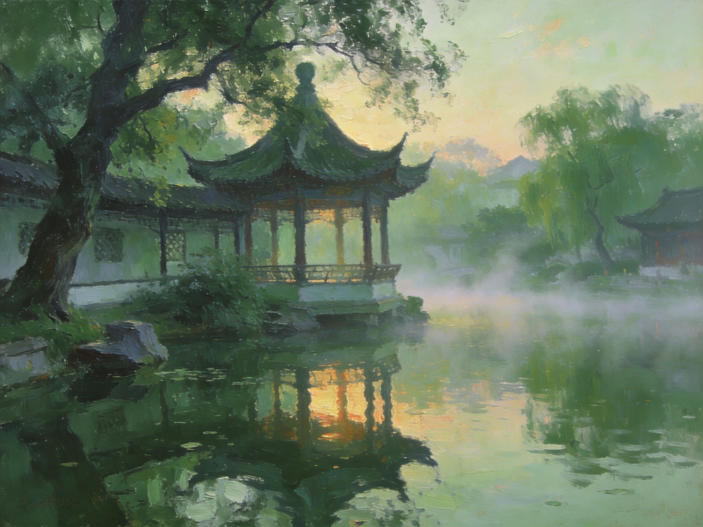 宝应湖水杉湿地木筏穿行