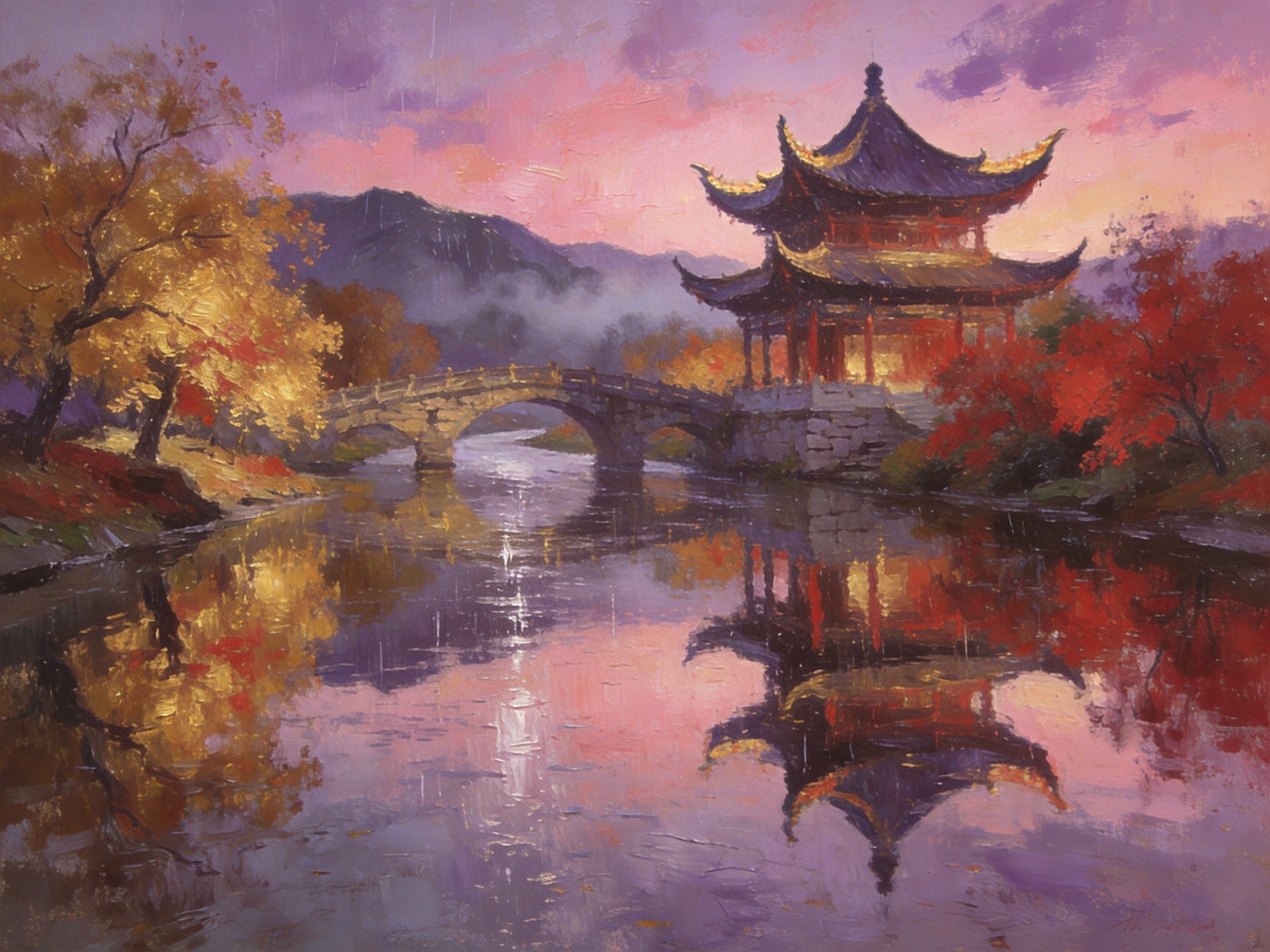 剡溪唐韵古镇夜色