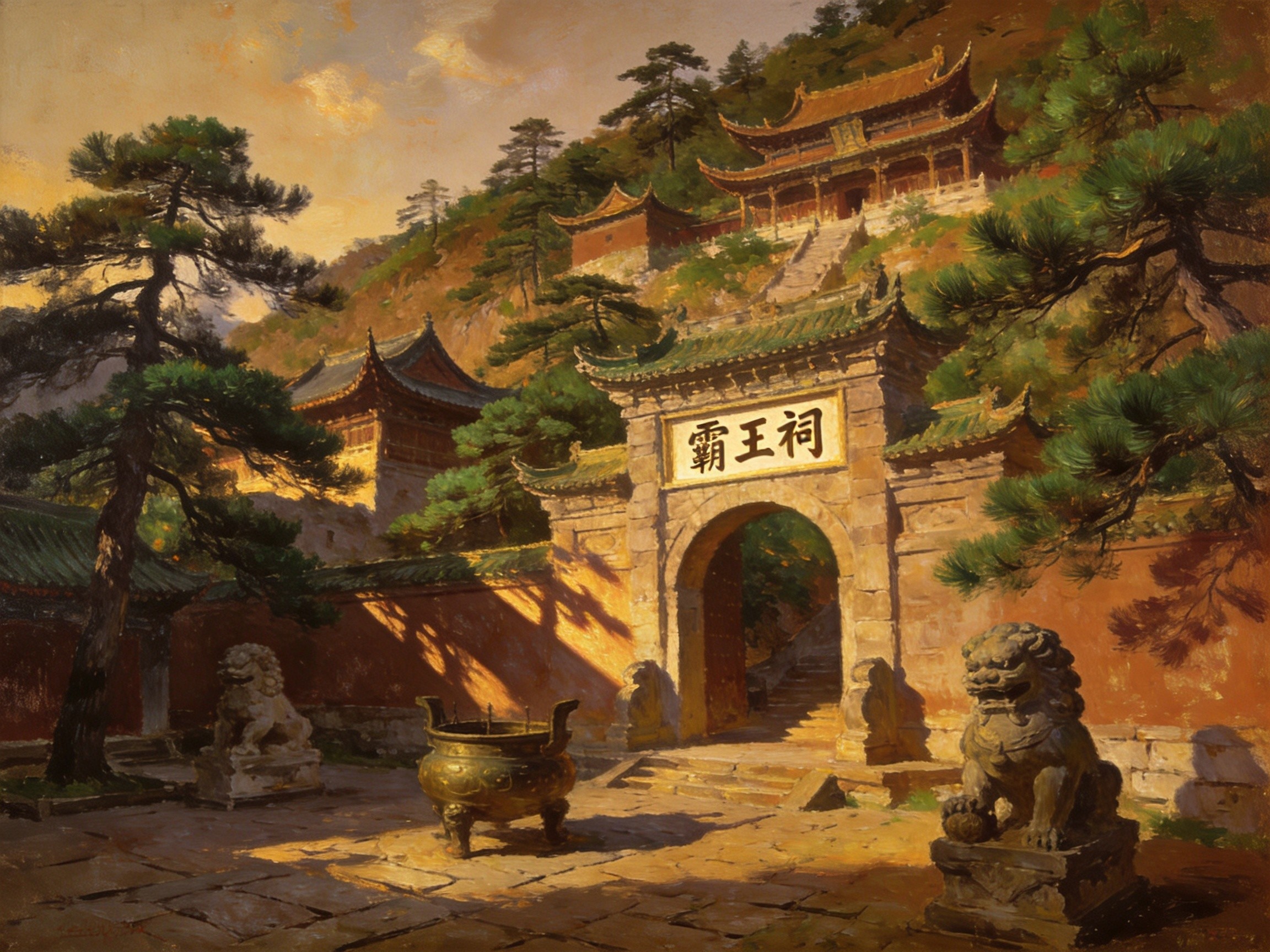 霸王祠内殿宇