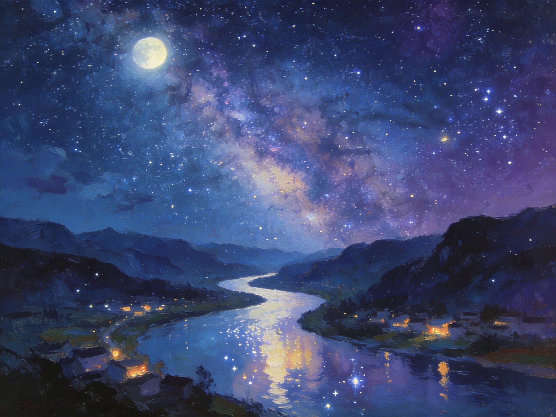 郧西天河七夕夜景