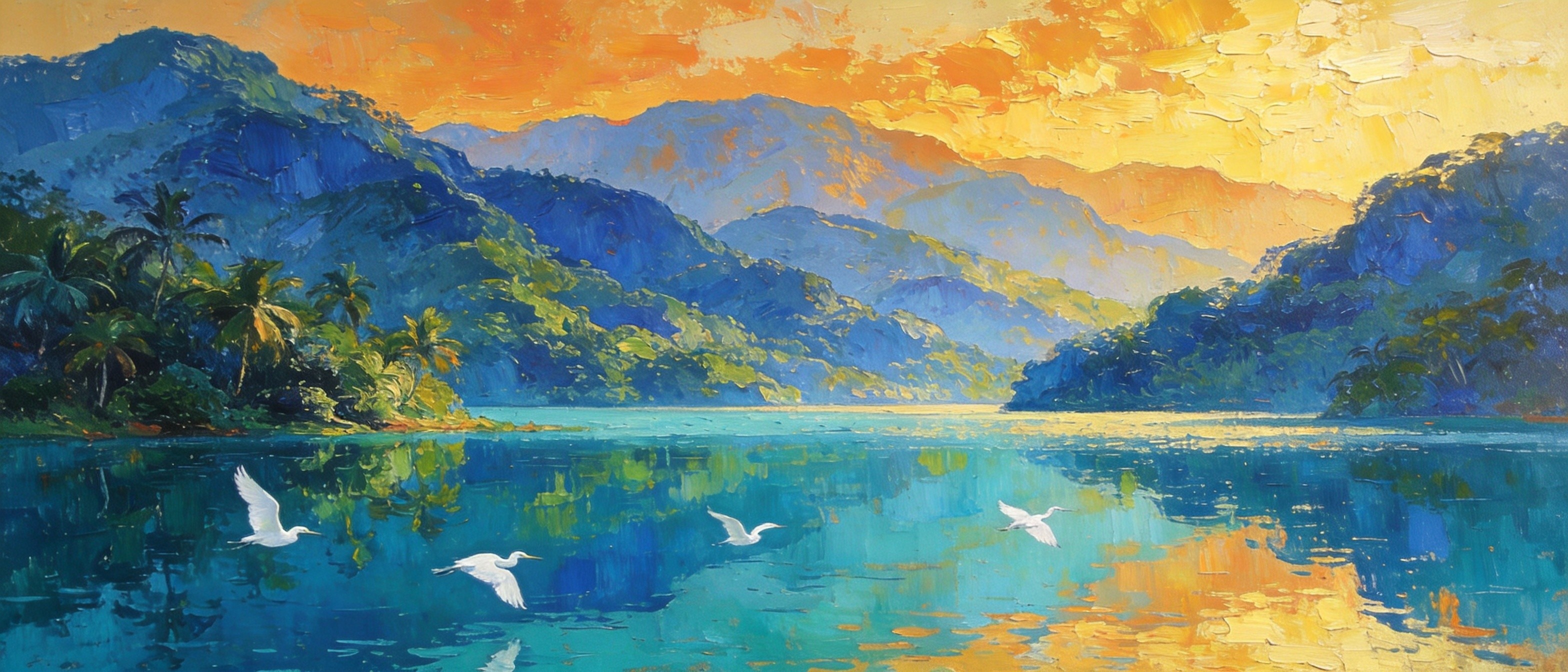 松涛水库碧水青山