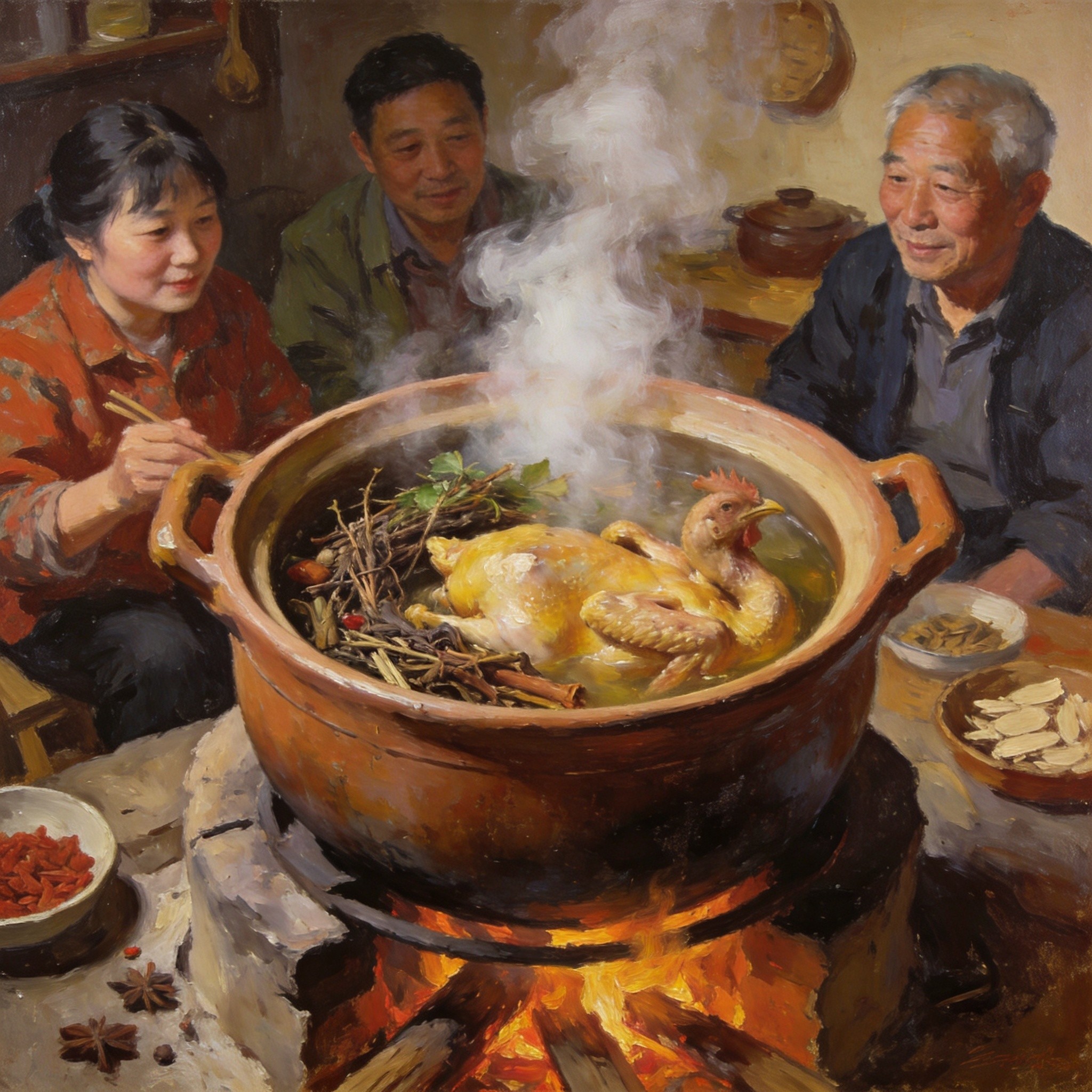 绿陶窑火映南天